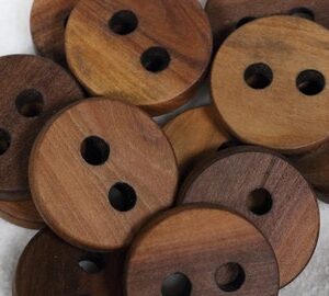 Large apple wood button